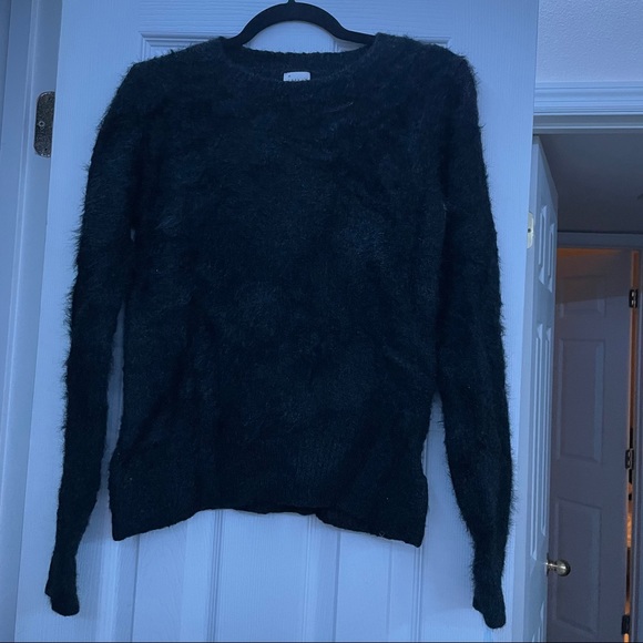 A•NEW•DAY BLACK FUZZY SWEATER - Picture 2 of 2